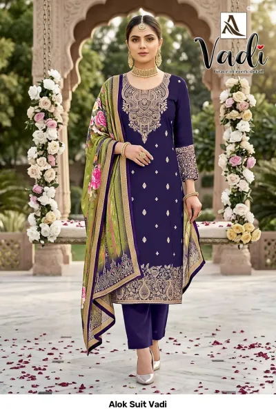 Alok Suit Vadi — Semi Stitched Suits, Alok Suit wholesale from Surat — view 7