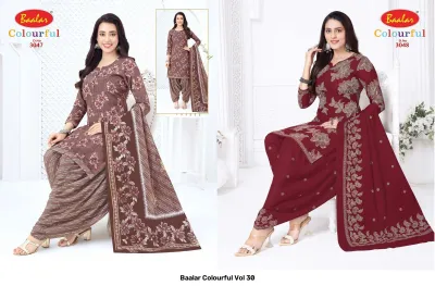Baalar Colourful Vol 30 — Karachi Pattern Dress, Baalar wholesale from Surat — view 15