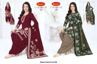 Baalar Colourful Vol 30 — Karachi Pattern Dress, Baalar wholesale from Surat — view 8