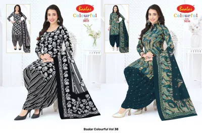 Baalar Colourful Vol 30 — Karachi Pattern Dress, Baalar wholesale from Surat — view 9