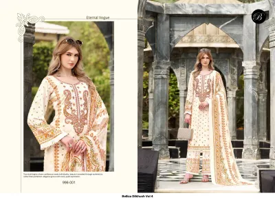 Belliza Dilkhush Vol 4 — Semi Stitched Suits, Belliza Designer Studio wholesale from Surat — view 2