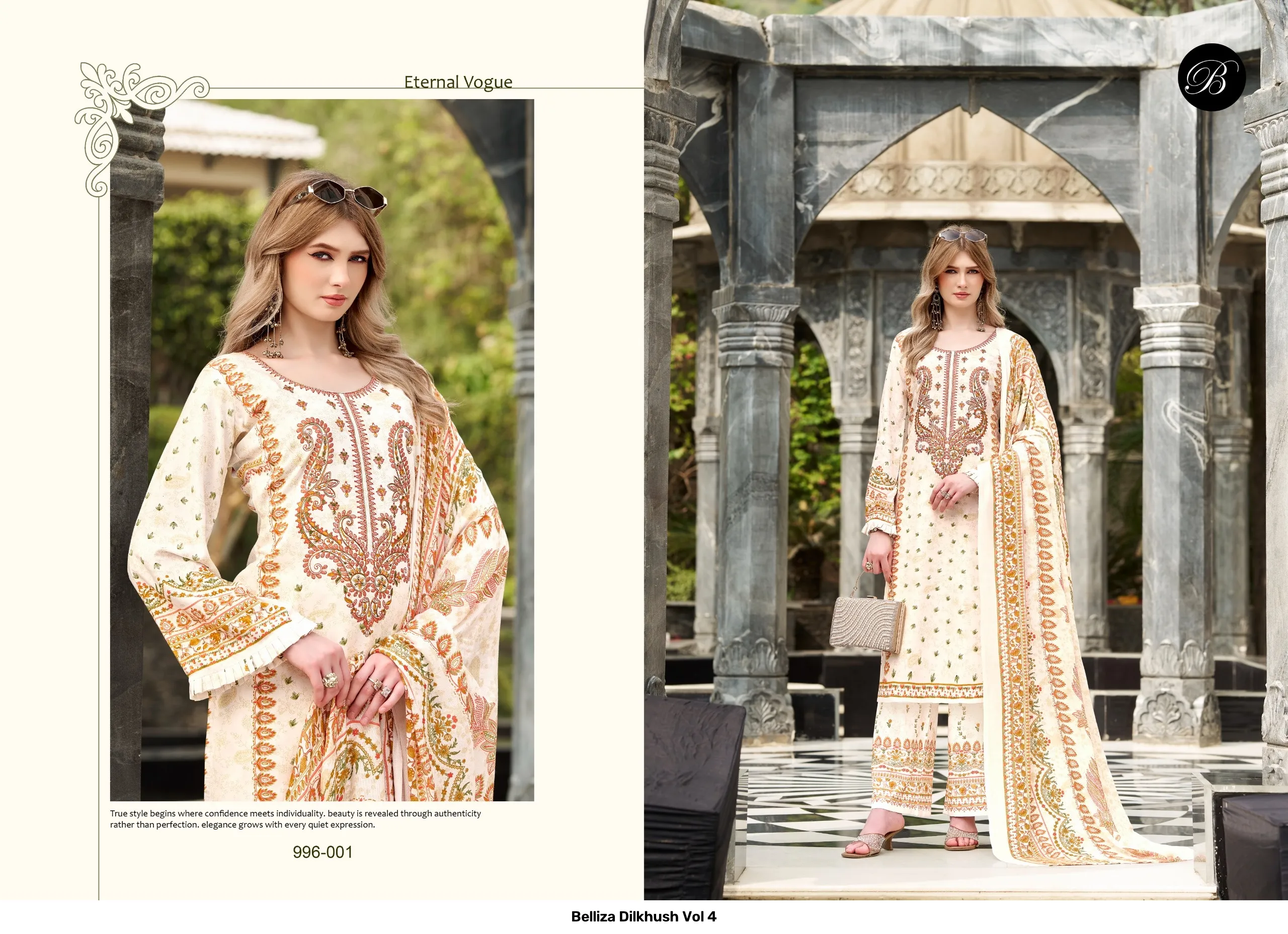 Belliza Dilkhush Vol 4 — Semi Stitched Suits, Belliza Designer Studio wholesale from Surat - Gallery Image 2