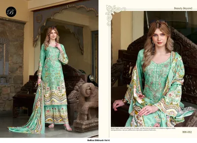 Belliza Dilkhush Vol 4 — Semi Stitched Suits, Belliza Designer Studio wholesale from Surat — view 3