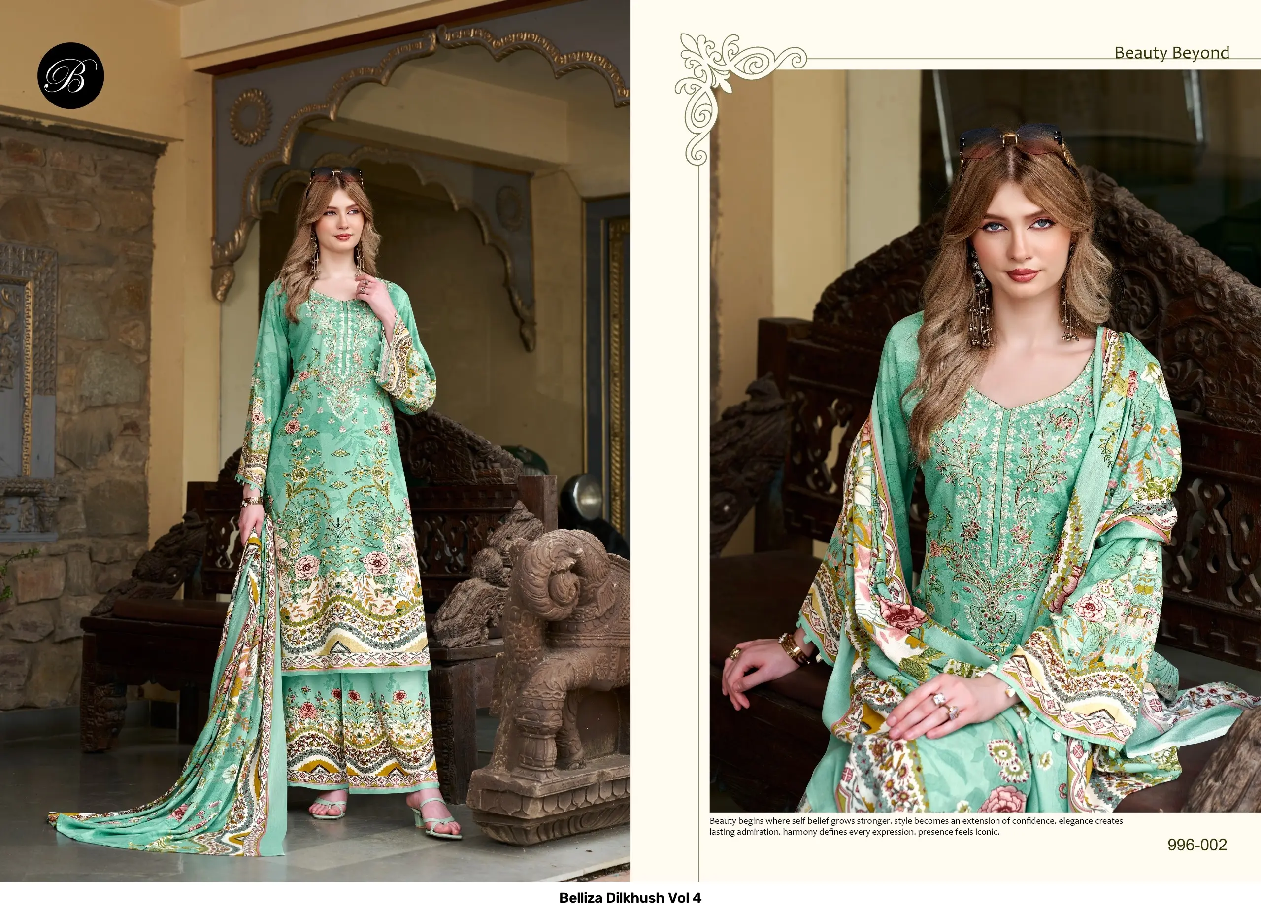 Belliza Dilkhush Vol 4 — Semi Stitched Suits, Belliza Designer Studio wholesale from Surat - Gallery Image 3