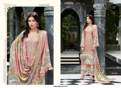 Belliza Dilkhush Vol 4 — Semi Stitched Suits, Belliza Designer Studio wholesale from Surat — view 4