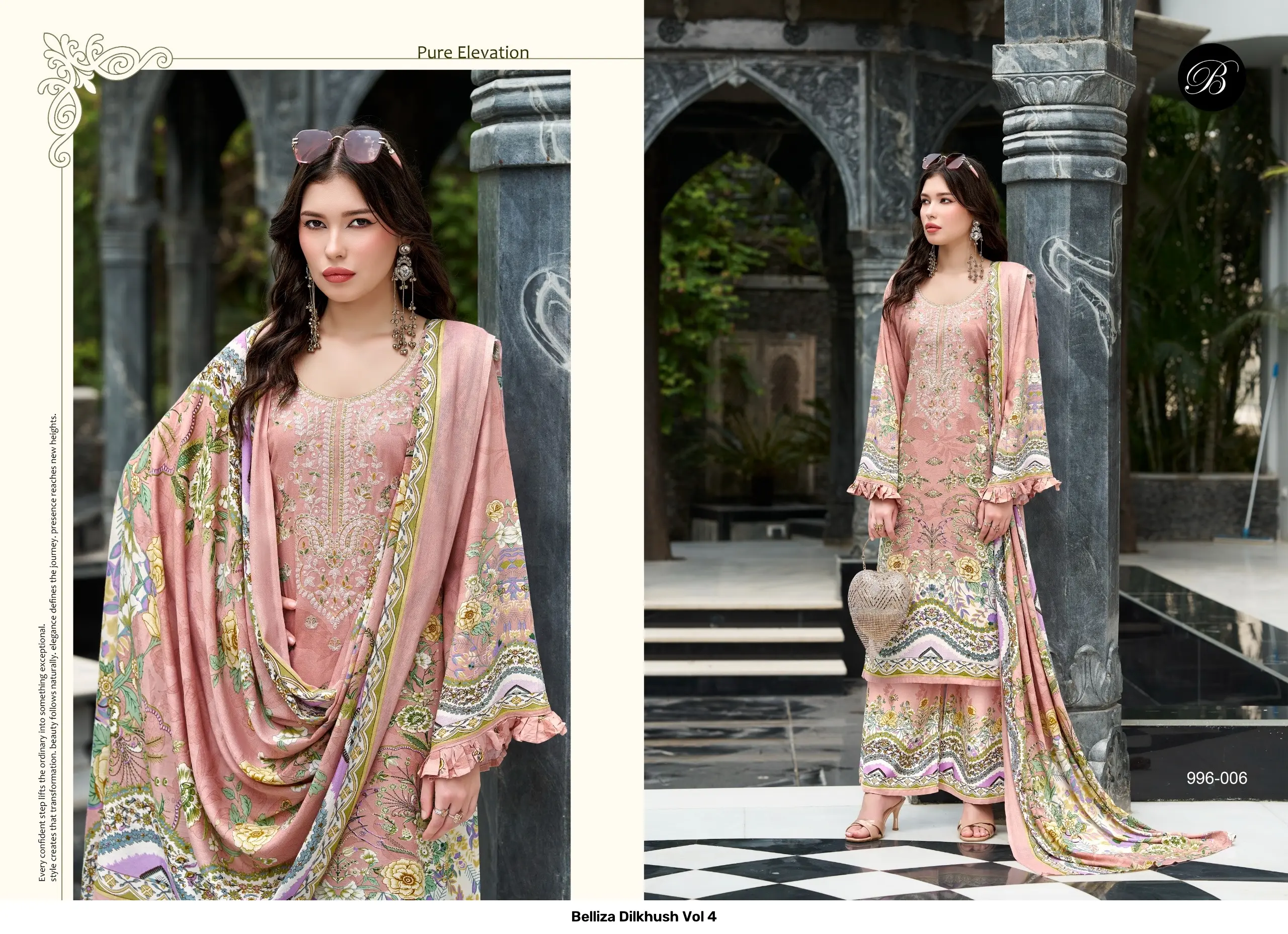 Belliza Dilkhush Vol 4 — Semi Stitched Suits, Belliza Designer Studio wholesale from Surat - Gallery Image 4