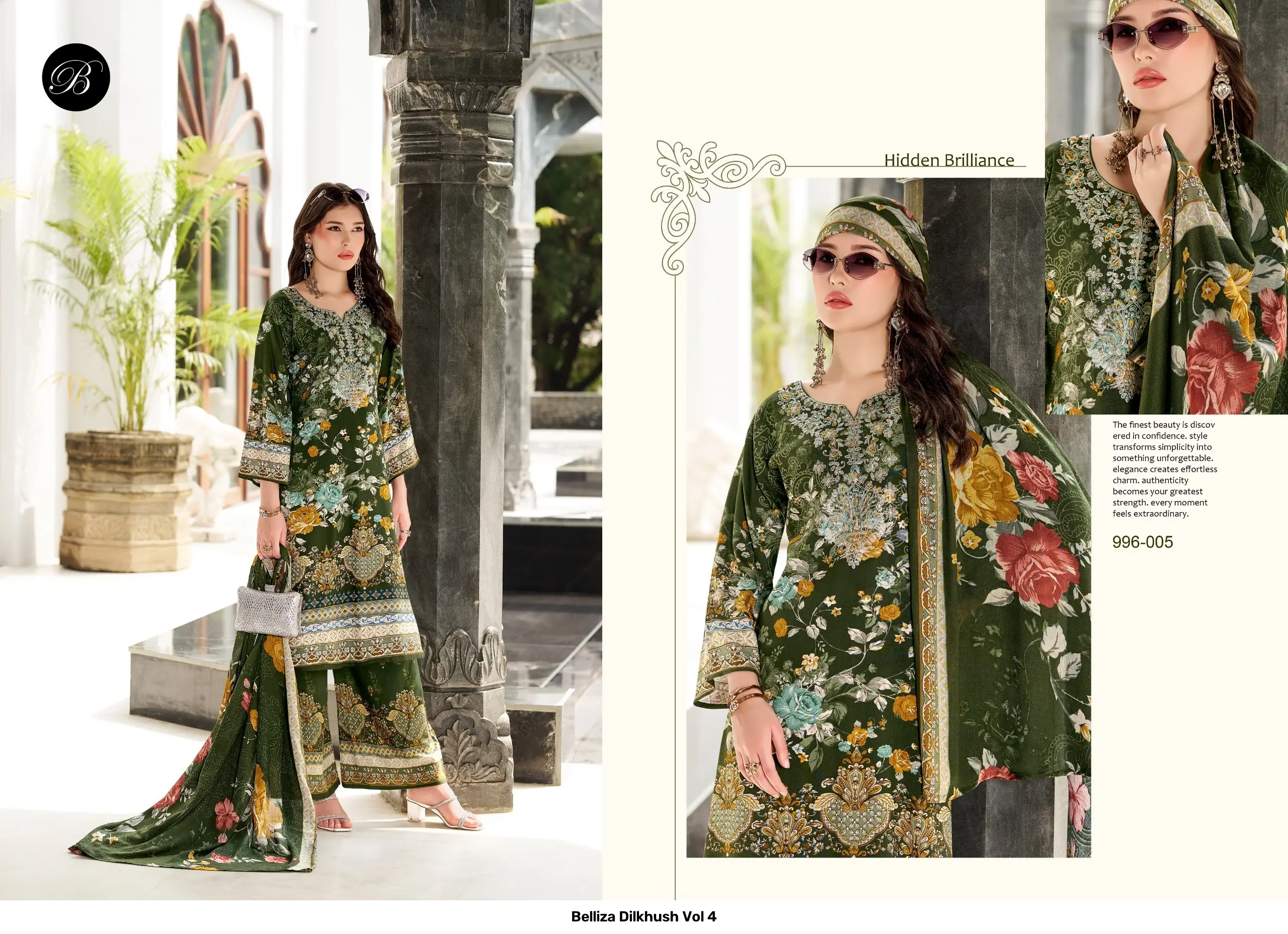 Belliza Dilkhush Vol 4 — Semi Stitched Suits, Belliza Designer Studio wholesale from Surat - Gallery Image 5