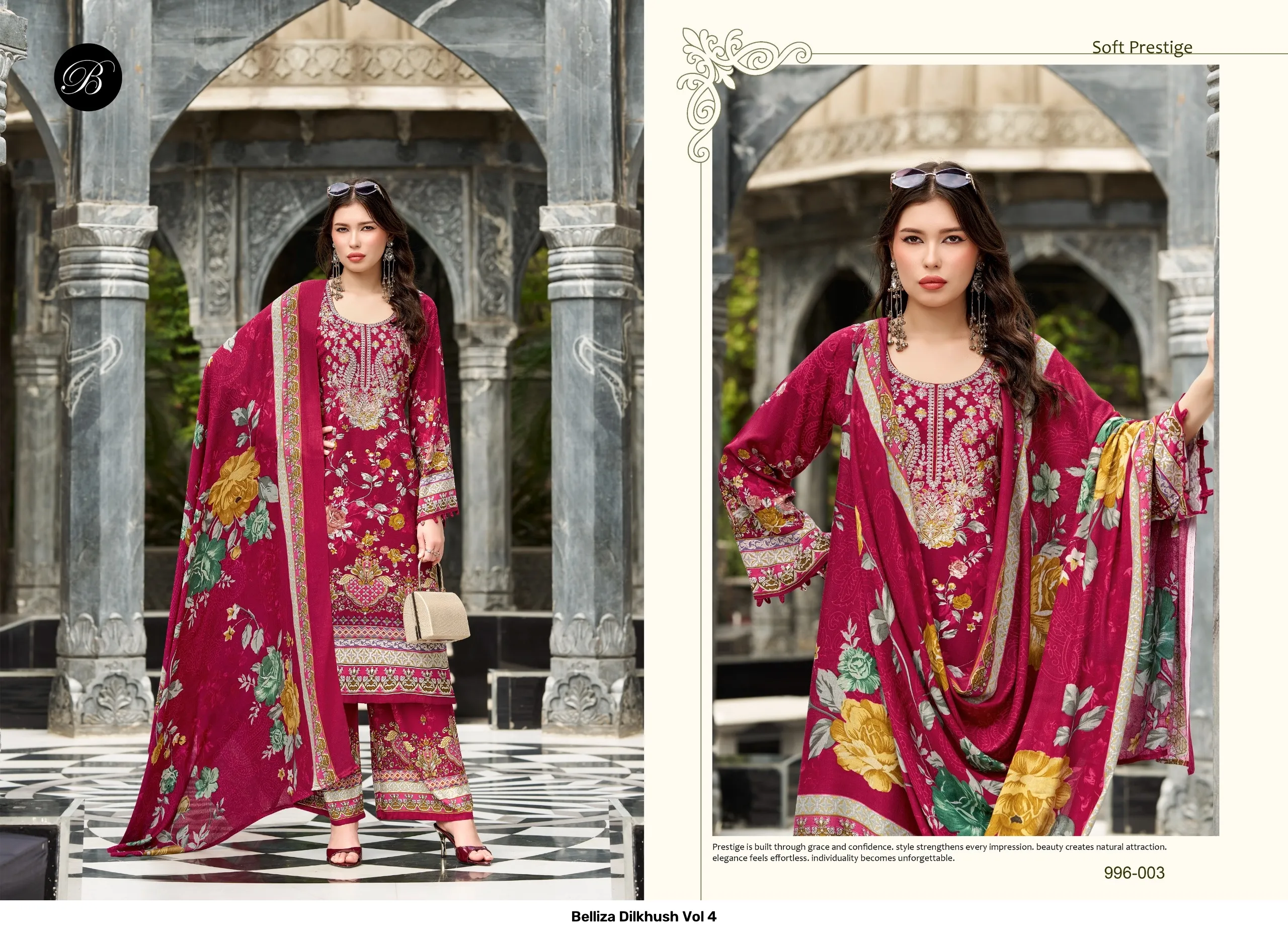 Belliza Dilkhush Vol 4 — Semi Stitched Suits, Belliza Designer Studio wholesale from Surat - Gallery Image 6