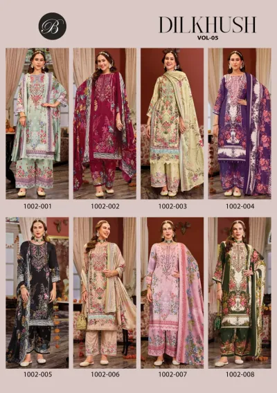 Belliza Dilkhush Vol 5 — Semi Stitched Suits, Belliza Designer Studio wholesale from Surat — view 10