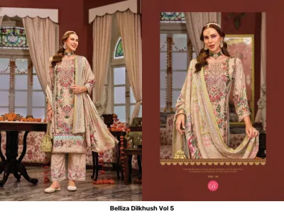 Belliza Dilkhush Vol 5 — Semi Stitched Suits, Belliza Designer Studio wholesale from Surat — view 2