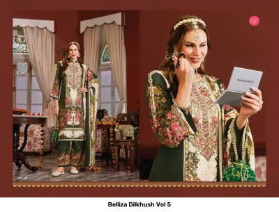 Belliza Dilkhush Vol 5 — Semi Stitched Suits, Belliza Designer Studio wholesale from Surat — view 5
