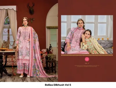 Belliza Dilkhush Vol 5 — Semi Stitched Suits, Belliza Designer Studio wholesale from Surat — view 7