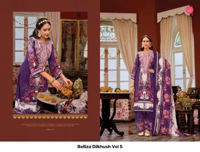 Belliza Dilkhush Vol 5 — Semi Stitched Suits, Belliza Designer Studio wholesale from Surat — view 8