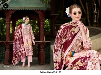 Belliza Naira Vol 153 — Semi Stitched Suits, Belliza Designer Studio wholesale from Surat — view 4