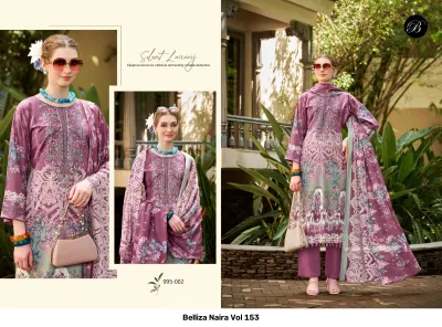 Belliza Naira Vol 153 — Semi Stitched Suits, Belliza Designer Studio wholesale from Surat — view 6