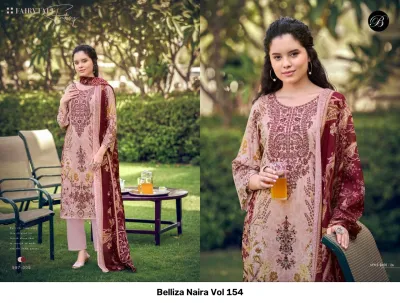Belliza Naira Vol 154 — Semi Stitched Suits, Belliza Designer Studio wholesale from Surat — view 3