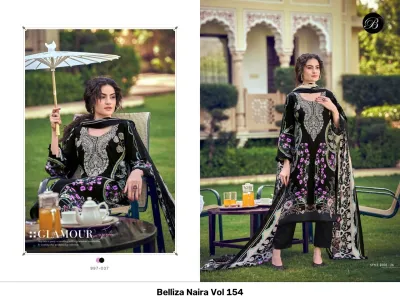 Belliza Naira Vol 154 — Semi Stitched Suits, Belliza Designer Studio wholesale from Surat — view 4