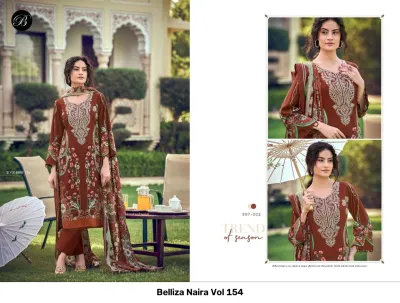 Belliza Naira Vol 154 — Semi Stitched Suits, Belliza Designer Studio wholesale from Surat — view 7