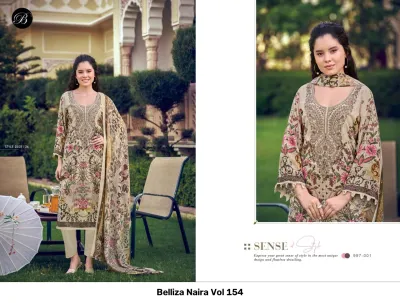 Belliza Naira Vol 154 — Semi Stitched Suits, Belliza Designer Studio wholesale from Surat — view 8