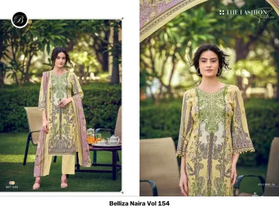 Belliza Naira Vol 154 — Semi Stitched Suits, Belliza Designer Studio wholesale from Surat — view 9
