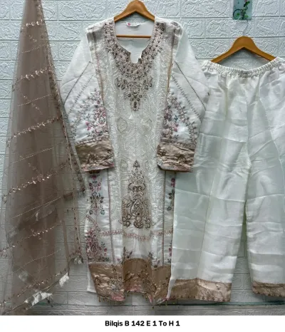 Bilqis B 142 E 1 To H 1 — Pakistani Readymade Suits, Bilqis wholesale from Surat — view 3