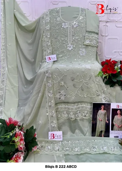 Bilqis B 222 ABCD — Pakistani Suits, Bilqis wholesale from Surat — view 2
