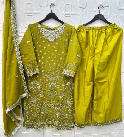Bilqis B 272 ABCD — Chiffon Heavy Embroidered With Handwork, Pakistani Readymade Suits, Bilqis wholesale from Surat — view 1