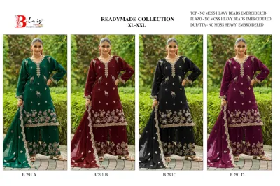 Bilqis B 291 ABCD — Nc Mos Heavy Beads Embroidered, Pakistani Readymade Suits, Bilqis wholesale from Surat — view 5
