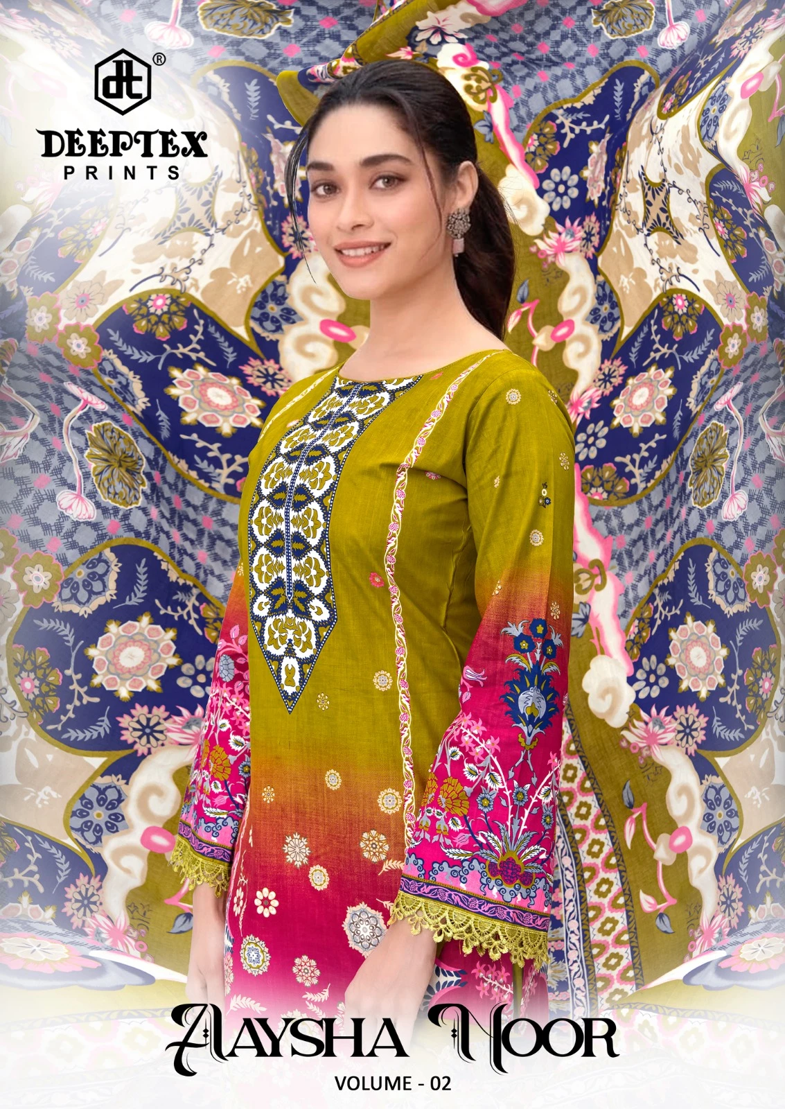 Deeptex Aaysha Noor Vol 2 — Unstitched Dress Materials, Deeptex Prints wholesale from Surat — view 1