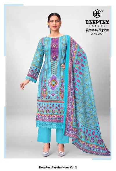 Deeptex Aaysha Noor Vol 2 — Unstitched Dress Materials, Deeptex Prints wholesale from Surat — view 2