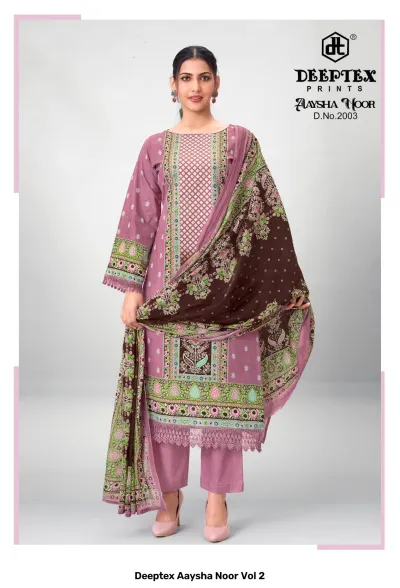 Deeptex Aaysha Noor Vol 2 — Unstitched Dress Materials, Deeptex Prints wholesale from Surat — view 4