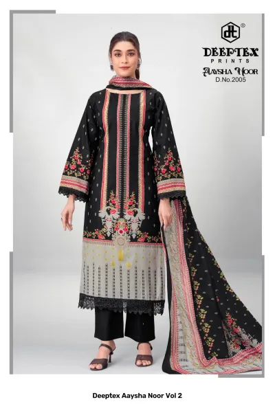Deeptex Aaysha Noor Vol 2 — Unstitched Dress Materials, Deeptex Prints wholesale from Surat — view 6