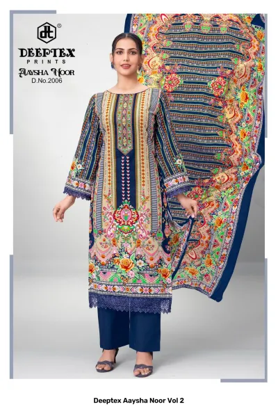Deeptex Aaysha Noor Vol 2 — Unstitched Dress Materials, Deeptex Prints wholesale from Surat — view 7