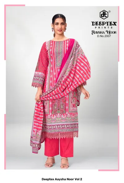 Deeptex Aaysha Noor Vol 2 — Unstitched Dress Materials, Deeptex Prints wholesale from Surat — view 8