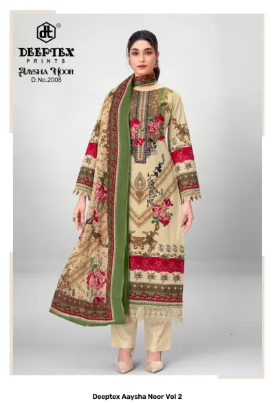 Deeptex Aaysha Noor Vol 2 — Unstitched Dress Materials, Deeptex Prints wholesale from Surat — view 9