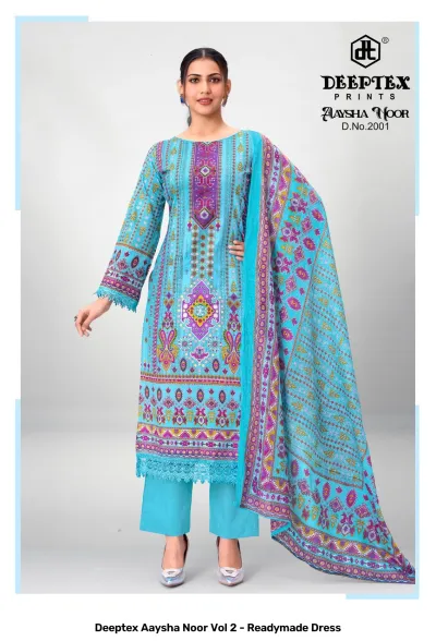 Deeptex Aaysha Noor Vol 2 - Readymade Dress — Stitched Suits, Deeptex Prints wholesale from Surat — view 2