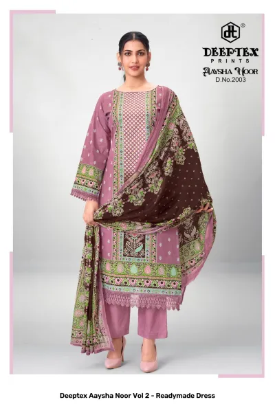 Deeptex Aaysha Noor Vol 2 - Readymade Dress — Stitched Suits, Deeptex Prints wholesale from Surat — view 4