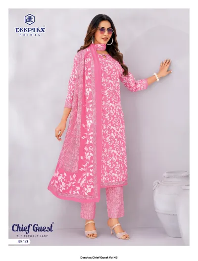 Deeptex Chief Guest Vol 45 — Heavy Cotton Printed, Unstitched Dress Materials, Deeptex Prints wholesale from Surat — view 11