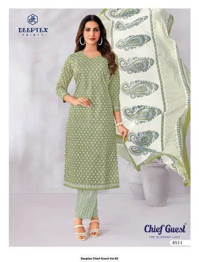 Deeptex Chief Guest Vol 45 — Heavy Cotton Printed, Unstitched Dress Materials, Deeptex Prints wholesale from Surat — view 12
