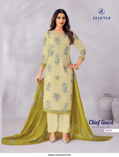 Deeptex Chief Guest Vol 45 — Heavy Cotton Printed, Unstitched Dress Materials, Deeptex Prints wholesale from Surat — view 16