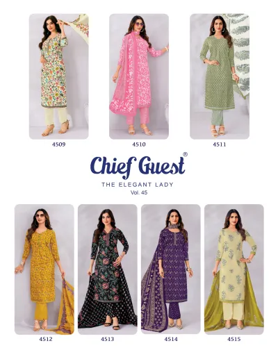 Deeptex Chief Guest Vol 45 — Heavy Cotton Printed, Unstitched Dress Materials, Deeptex Prints wholesale from Surat — view 18