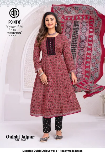 Deeptex Gulabi Jaipur Vol 6 - Readymade Dress — Stitched Suits, Deeptex Prints wholesale from Surat — view 2