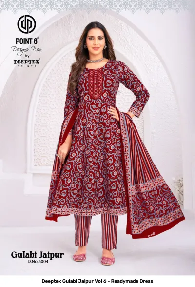Deeptex Gulabi Jaipur Vol 6 - Readymade Dress — Stitched Suits, Deeptex Prints wholesale from Surat — view 5