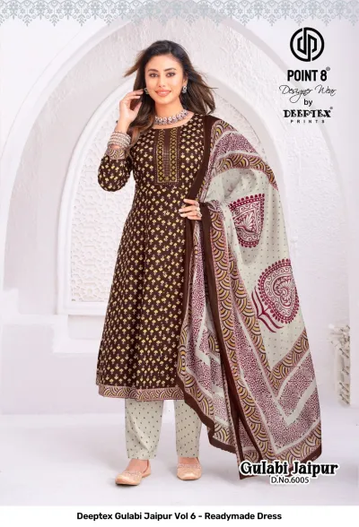 Deeptex Gulabi Jaipur Vol 6 - Readymade Dress — Stitched Suits, Deeptex Prints wholesale from Surat — view 7
