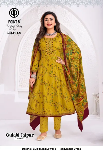 Deeptex Gulabi Jaipur Vol 6 - Readymade Dress — Stitched Suits, Deeptex Prints wholesale from Surat — view 8