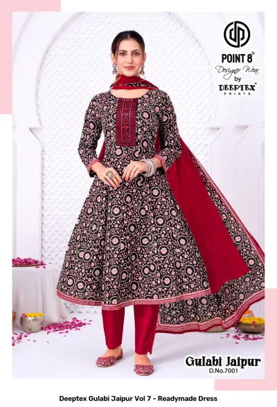 Deeptex Gulabi Jaipur Vol 7 - Readymade Dress — Stitched Suits, Deeptex Prints wholesale from Surat — view 3
