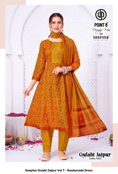 Deeptex Gulabi Jaipur Vol 7 - Readymade Dress — Stitched Suits, Deeptex Prints wholesale from Surat — view 4
