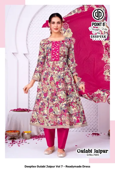 Deeptex Gulabi Jaipur Vol 7 - Readymade Dress — Stitched Suits, Deeptex Prints wholesale from Surat — view 6