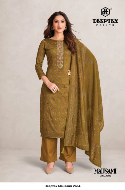 Deeptex Mausami Vol 4 — Unstitched Dress Materials, Deeptex Prints wholesale from Surat — view 3