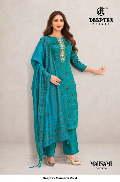 Deeptex Mausami Vol 4 — Unstitched Dress Materials, Deeptex Prints wholesale from Surat — view 7